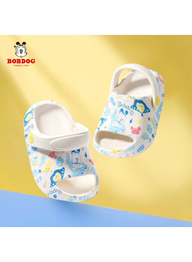 Bobdog Children's Slippers, Boys And Girls Crocs, Beach Shoes, Baby Sandals, Toddler Sandals, Summer, Off-white, New Size 160 - Image 1