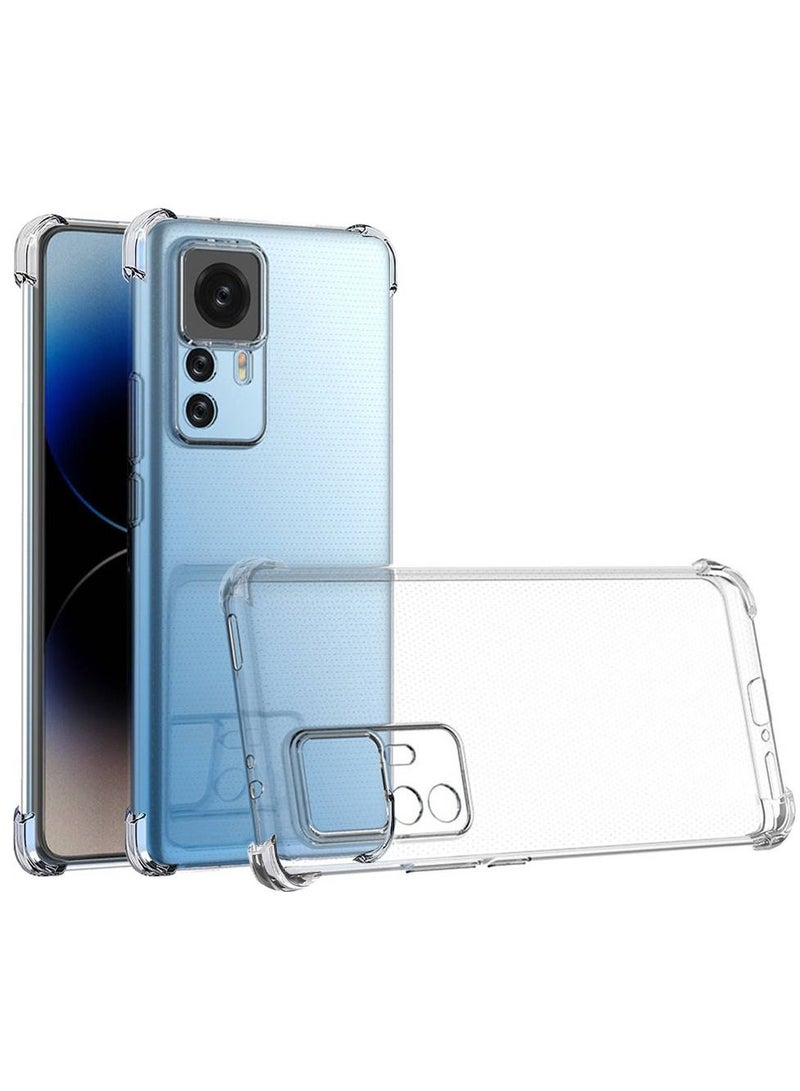 CATANES Xiaomi 12T Pro Case Cover Clear Protective TPU Four Corners Cover Transparent Soft Case - Image 2