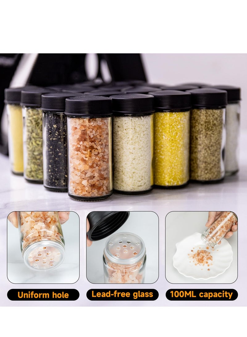 Excefore Rotating Spice Rack, Spice Rack Organizer, Revolving Spice Rack,Spice Rack for Countertop with Reuseable Lables, Revolving Tower Organizer Stainless Steel for Kitchen Storage - Image 5