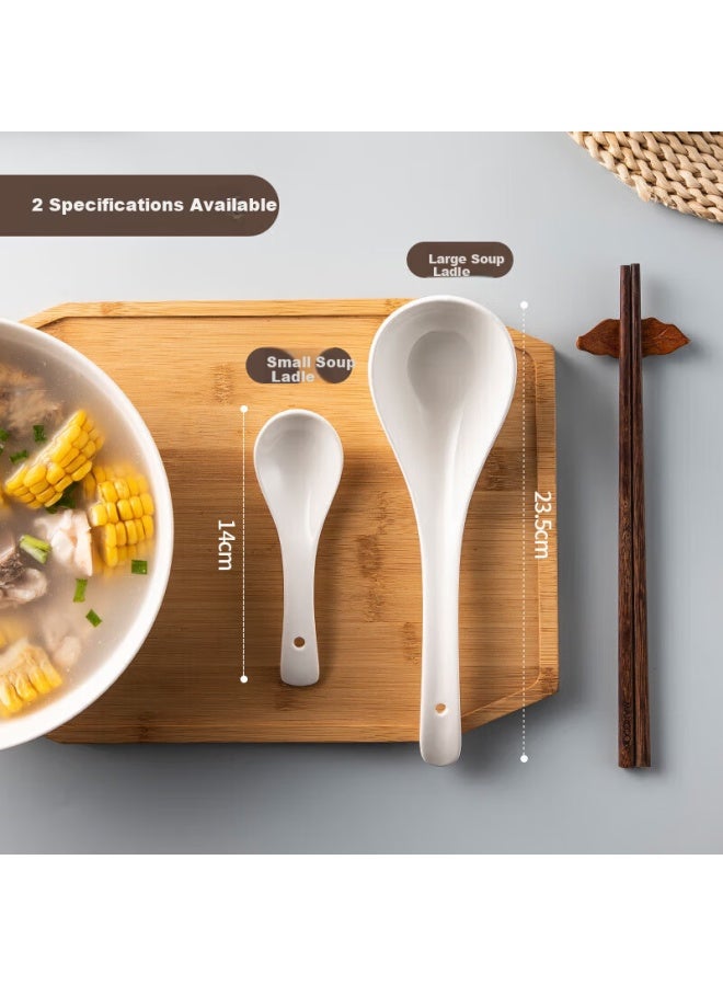 MAX COOK Ceramic Soup Spoon Set, 5.5 Inch, 6 Pieces, Pure White Mccu5169 - Image 2