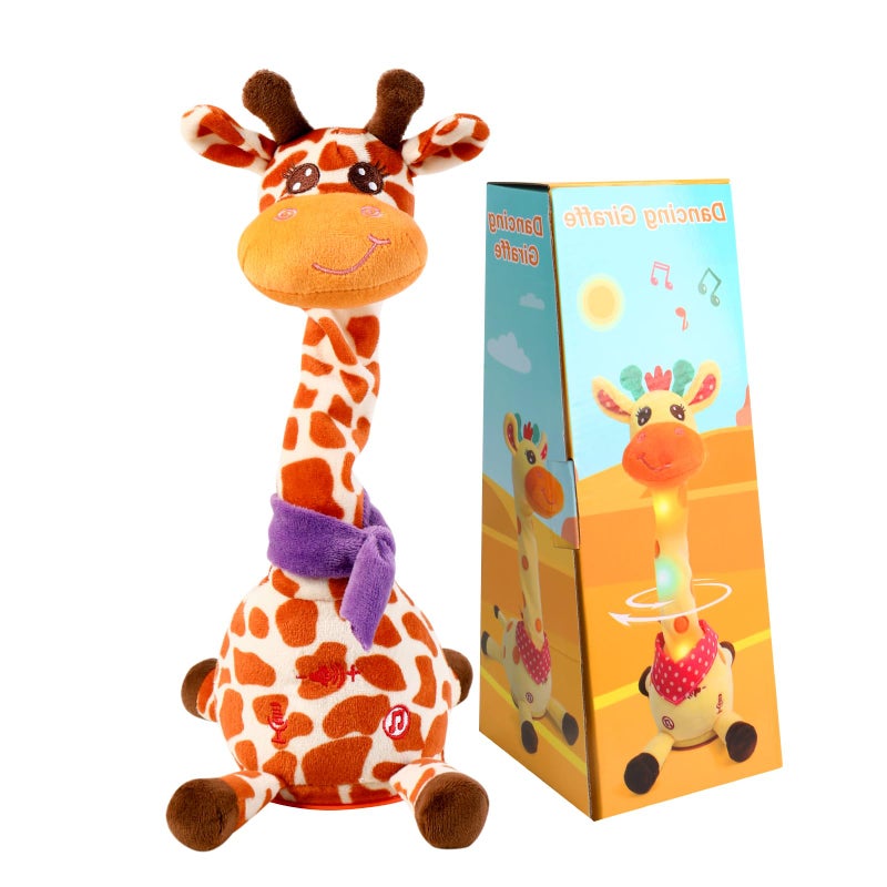 JISON21 Dancing Talking Giraffe Plush Toy Funny Singing Recording Repeating Musical Giraffe Unique Valentines Day Gift for Girlfriend Boyfriend Interactive Fun for Baby Toddlers KidsSpot - Image 3