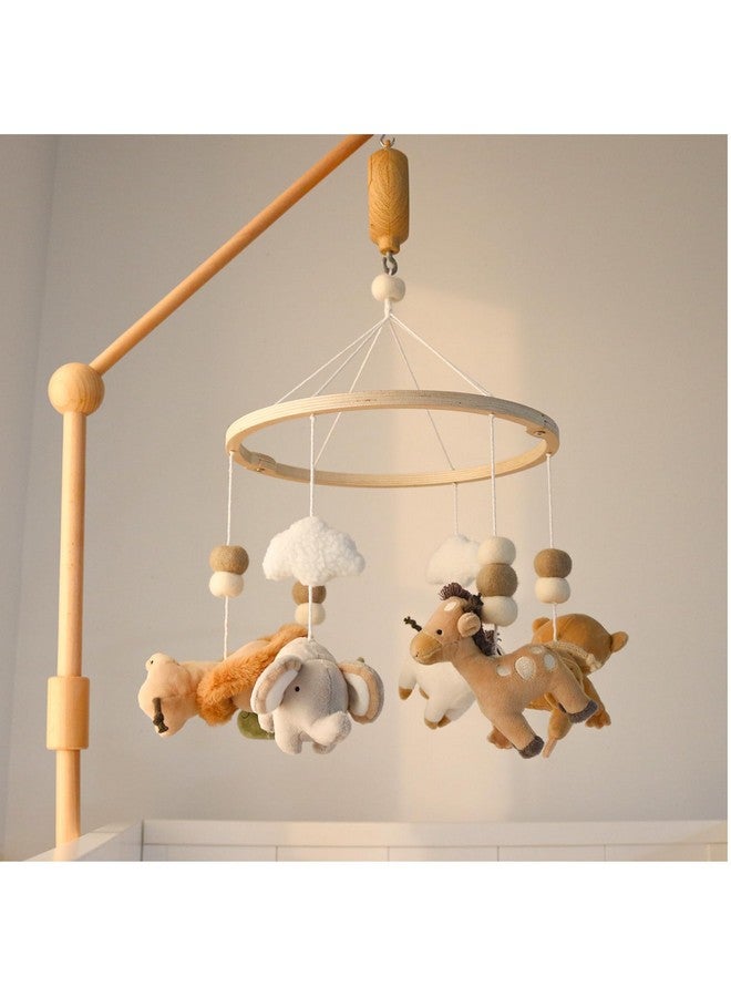 The Peanut Shell The Peanutshell Crib Mobile for Boys or Girls - Wooden Musical Baby Crib Mobile with 12 Lullabies, Jungle Animal, Baby Mobile Crib Safari Serenity Nursery Decor - Image 5