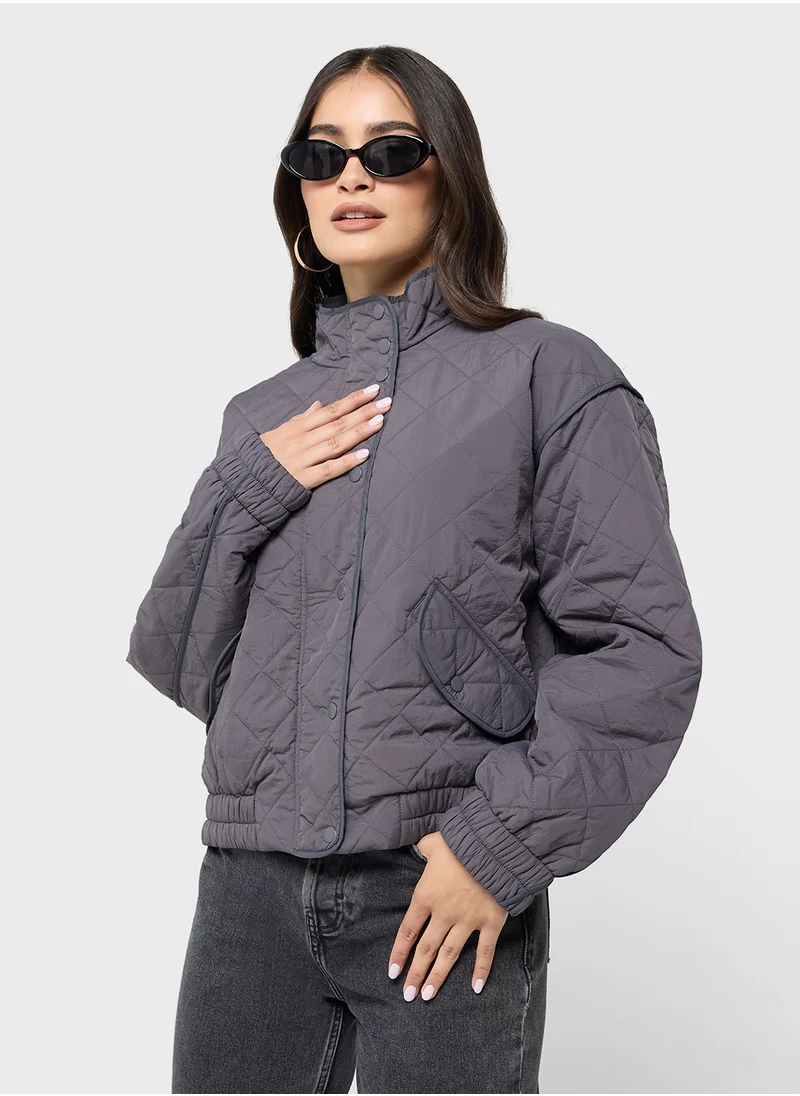 فيرو مودا Pocket Detailed Quilted Jacket