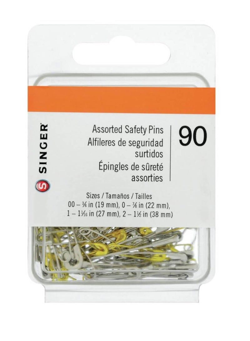 Singer Safety Pins Sizes 00 To 2 90pc - Image 1