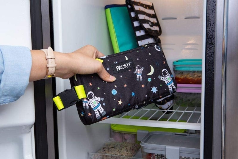 Pac-Kit Freezable Snack Box, Spaceman, Built with ECOFREEZE Technology, Collapsible, Reusable, Zip Closure with Buckle Handle, Great for All Ages and Fresh Snacks on the go - Image 4