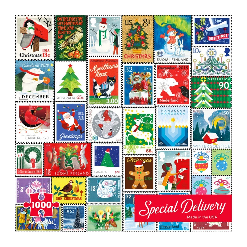 ReMarks 1000Piece Christmas Collage Puzzle 2675 x 1925 Inches Berry All Ages