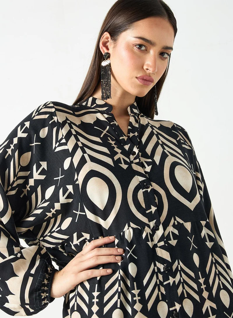 SINOIR Printed Maxi Dress