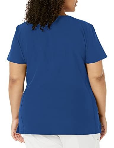 HeartSoul Women's Pitter-Pat V-Neck Scrubs Shirt, Royal, Small - Image 2