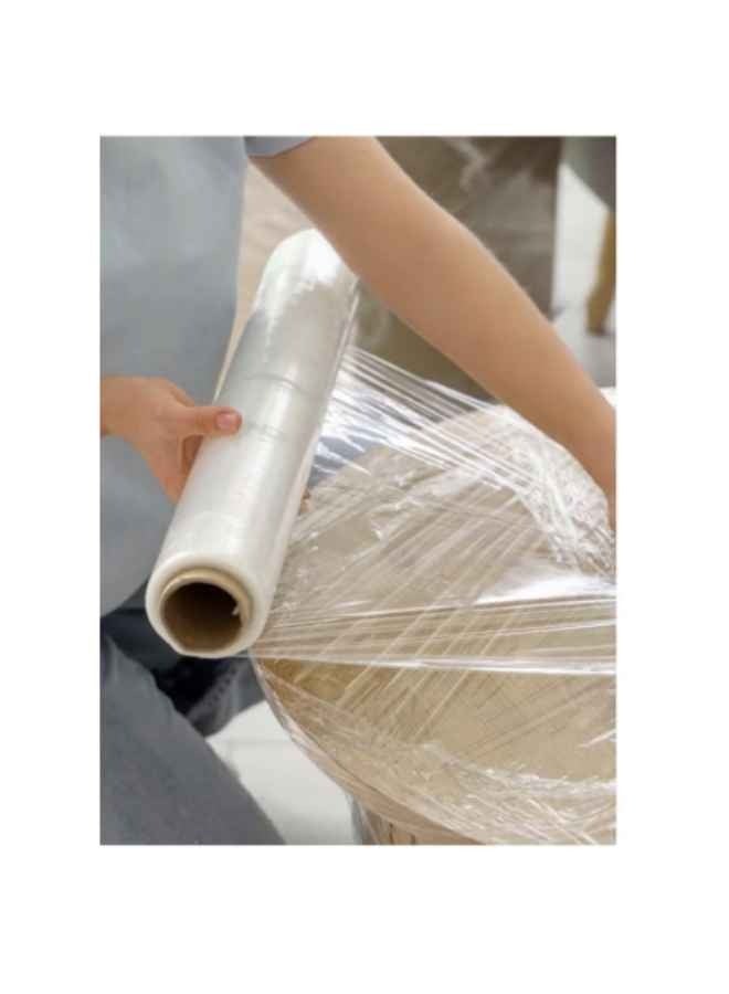 Pallet Stretch Shrink Wrap Roll - 1 Roll - Heavy Duty Industrial Stretch Wrap, Packaging Cling Film, Strong Plastic Wrap, Luggage Wrap - Image 3