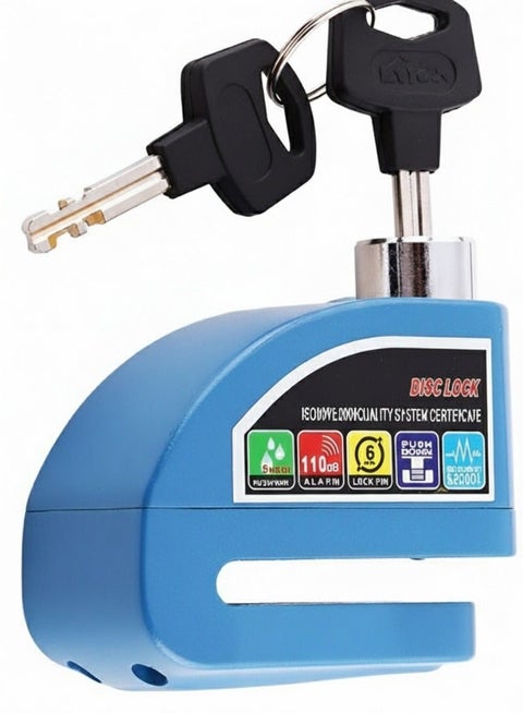 قفل انذار مضاد للسرقة للموتوسيكل والسكوتر والعجله ، نظام انذار مقاوم للماء للامان 110 ديسيبل، قفل امان لحماية الموتوسيكلات والسكوتر والعجله من السرقة من في سبورت