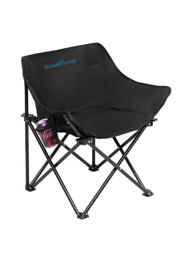 AL SANIDI Foldable travel chair, Camping Chair, Black, Size63*50*65Cm - Image 1