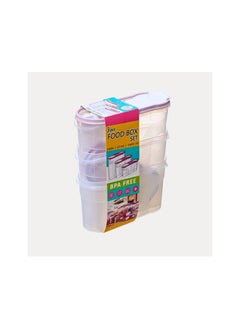 dunya Dunya Plastic Cereal and Legumes Graduated Storage Box, set of 3 Pieces( 2900-2150-1400ml) -Pink Turkey Made  - Image 5