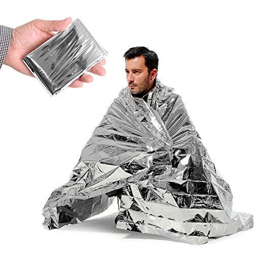 Linist Emergency ‎Mylar Thermal Blankets - 2 Packs Waterproof and Weatherproof Perfect for conserving Body Heat in Emergency Survival situations (Color May Vary) - Image 4