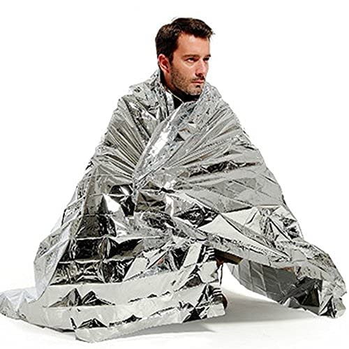 Linist Emergency ‎Mylar Thermal Blankets - 2 Packs Waterproof and Weatherproof Perfect for conserving Body Heat in Emergency Survival situations (Color May Vary) - Image 5