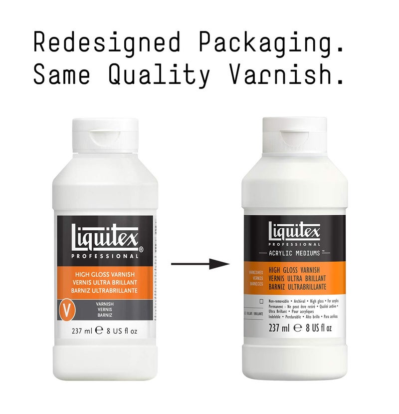Liquitex Professional High Gloss Varnish, 237ml (8-oz) - Image 2