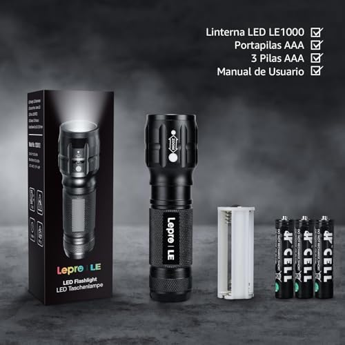 Lighting EVER LED Flashlights High Lumens, Small Flashlight, Waterproof, Adjustable Focus Flash Light for Outdoor, Emergency, Camping, AAA Batteries Included, 2 Pack - Image 5
