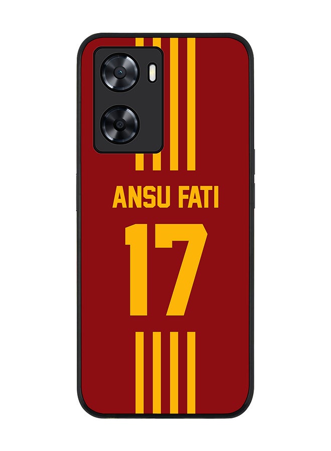 Stylizedd Rugged Black edge case for OnePlus Nord N20 SE Slim fit Soft Case Flexible Rubber Edges Anti Drop TPU Gel Thin Cover - Football Team - Spain Player Name - Ansu Fati - Image 1