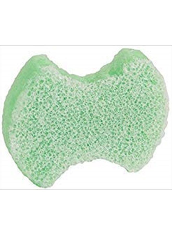 spongeables Pedi-Scrub Foot Exfoliating Sponge with Heel Buffer and Pedicure Oil, Citron Eucalyptus, Contains Shea Butter & Tea Tree Oil, 5+ Washes, Green - Image 1