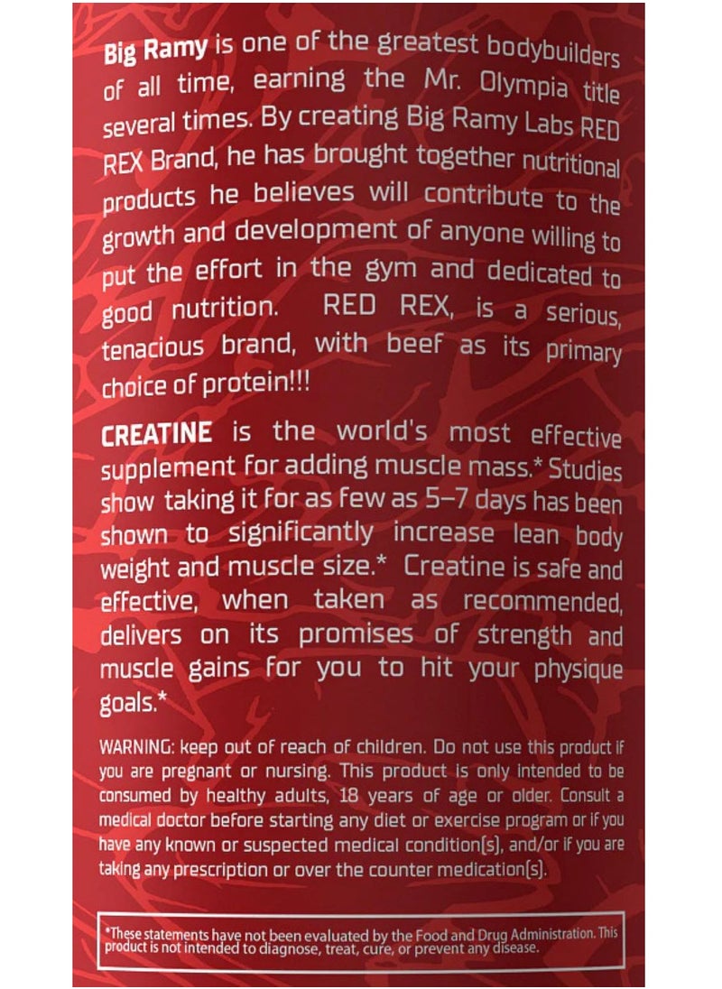 BIG RAMY LABS - Red Rex Creatine 5000mg Unflavored 300G - Image 1