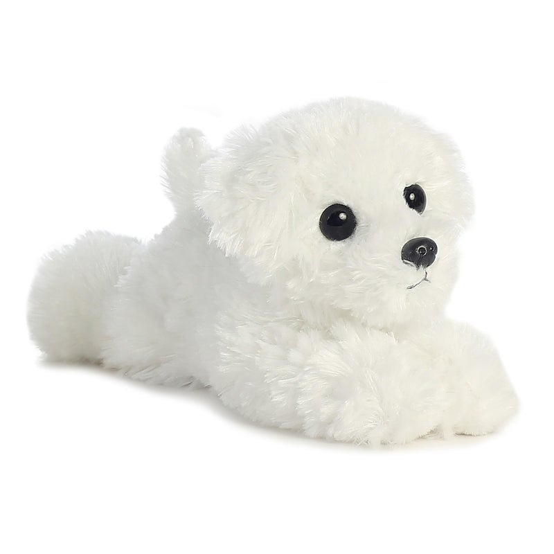 AuroraÂ® Adorable Mini Flopsieâ„¢ Snowballâ„¢ Stuffed Animal - Mini Companions Ready for Playful Adventures - for Kids All Ages, Toddlers, Adults, and Families - White 8 Inches - Image 1