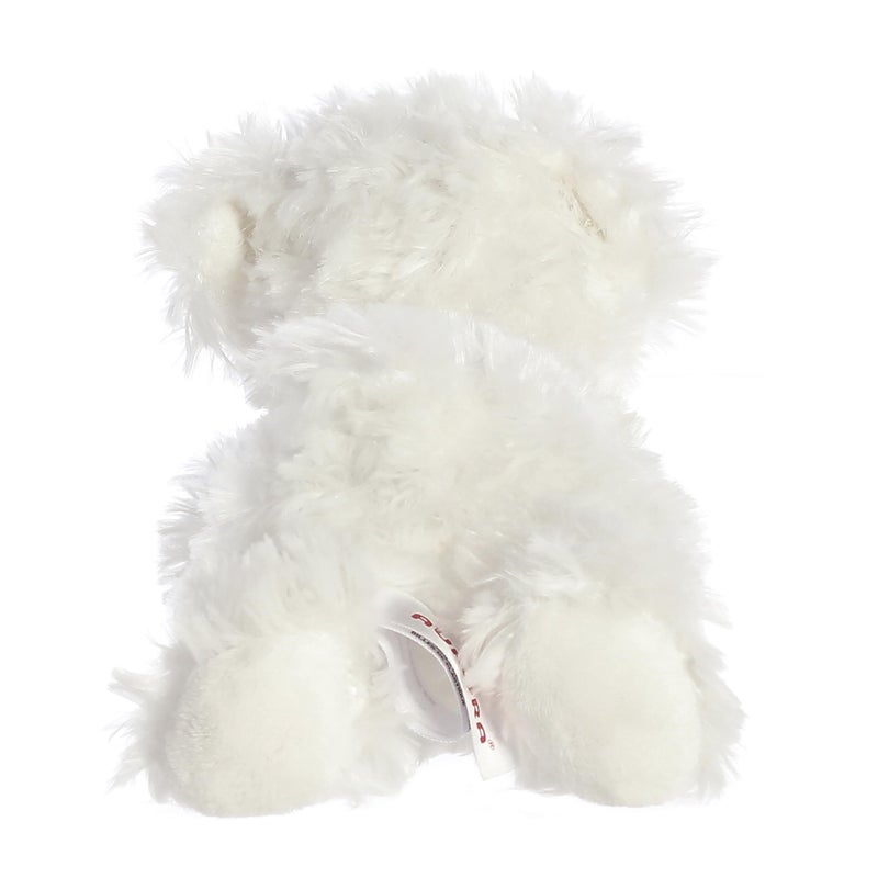 AuroraÂ® Adorable Mini Flopsieâ„¢ Snowballâ„¢ Stuffed Animal - Mini Companions Ready for Playful Adventures - for Kids All Ages, Toddlers, Adults, and Families - White 8 Inches - Image 4