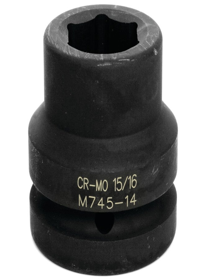 Performance Tool M745-14 1-Inch Drive 15/16-Inch Impact Socket for Heavy-Duty Automotive Repair and Maintenance Tasks - Image 1