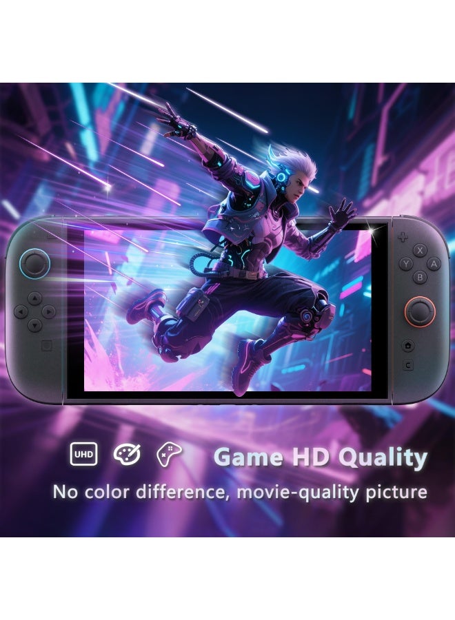 3-Pack Tempered Glass Screen Protector for Nintendo Switch 2 (2025), Easy to Install with Guiding Frame Ultra HD Glass Protector 9H Hardness Scratch Resistant Accessories for Switch 2 - Image 5