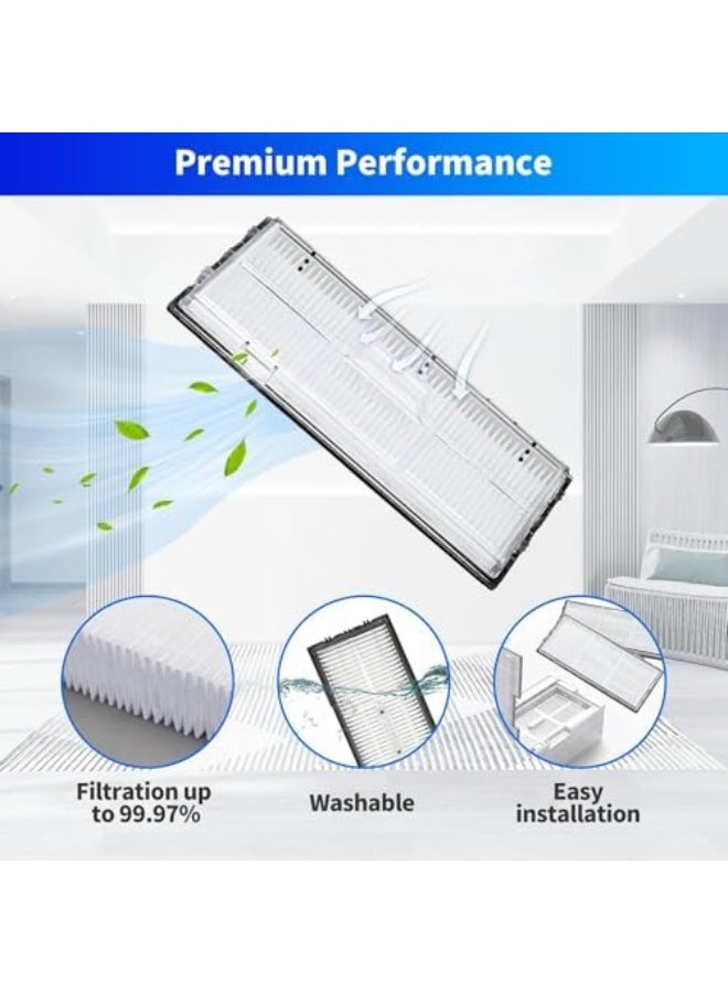 Replacement Parts for Roborock S7 MaxV Ultra / S7 Pro Ultra Vacuum Cleaner,Accessories Kit inclue 1 Roller Brush，1 Self-Cleaning Brush,4 Filter，8 Side Brush，4 Mopping Cloth，4 dust Bags - Image 5