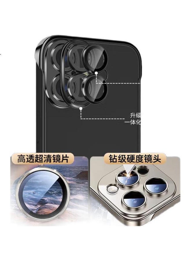 Hongzhuo [With Camera Lens Protector] Iphone 16 Plus Case, Transparent Electroplated Borderless Ultra-Thin Shockproof Heat Dissipation Case For Men And Women, Titanium Original Color - Image 2