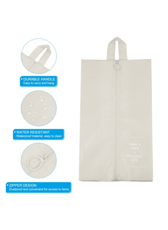 ترافل 3 قطع من حقائب الأحذية المقاومة للماء لتخزين الأحذية أثناء السفر مع سحاب - بيج - Image 3