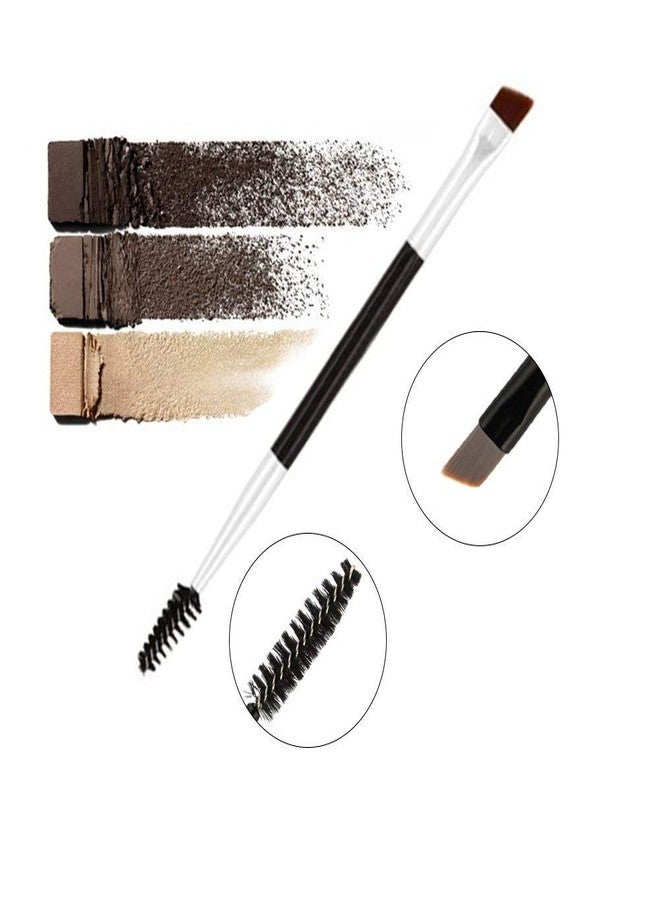 Gugzy فرشاة حواجب مزدوجة الطرف من برو سيريز / سبولي - تطبيق دقيق وخلط لمساحيق الحواجب والشمعات والجل (أسود فضي) - Image 3