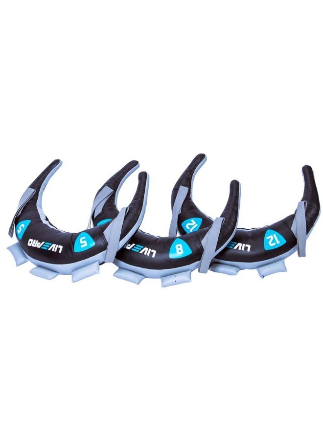 Liveup Bulgarian Bag 12KG LP8130 – Heavy Duty Functional Training Bag Black | Multi-Grip Strength Training Sandbag for CrossFit, MMA & Core Workout - Image 1