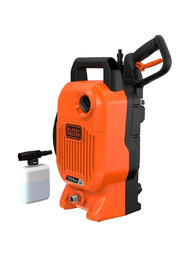 BLACK+DECKER 1700W 1800PSI Corded Compact Pressure Washer Orange and Black 30 x 40 x 40 cm BEPW1700-B5
