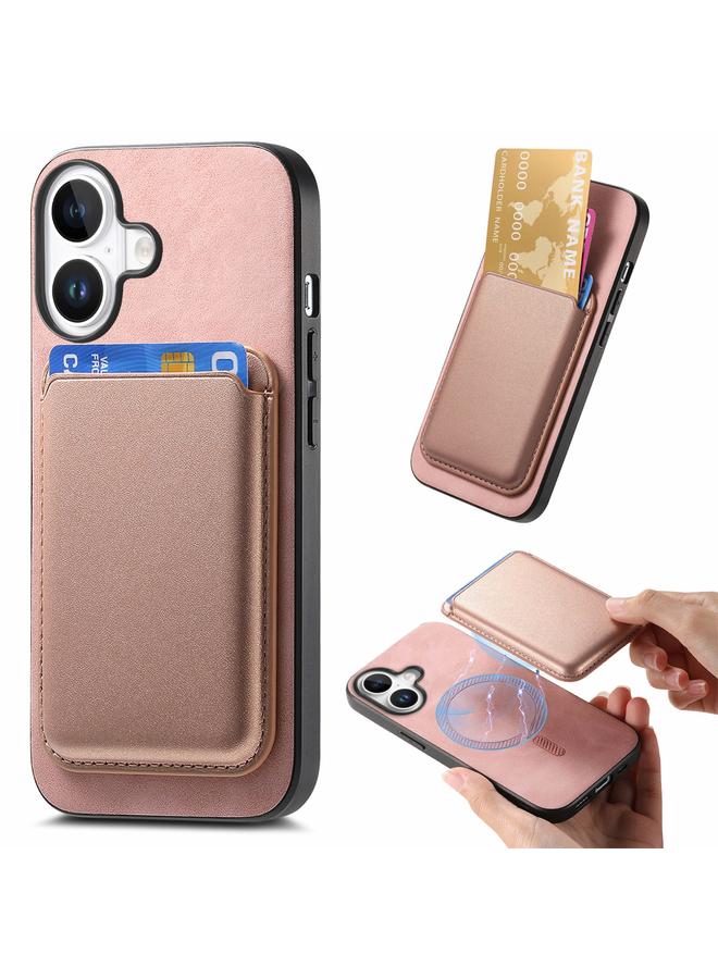 S-TOP Case For iPhone 16 Plus Retro Magsafe Card Bag PU Back Cover Phone Case - Image 1