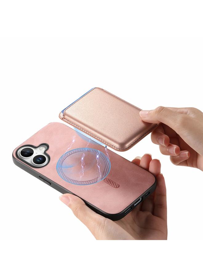 S-TOP Case For iPhone 16 Plus Retro Magsafe Card Bag PU Back Cover Phone Case - Image 4