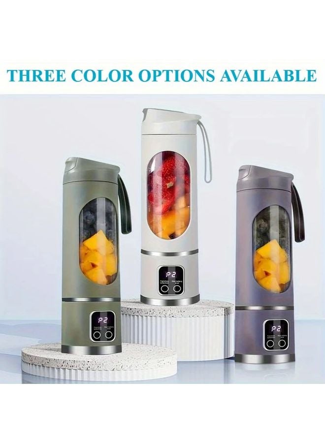 Purple Portable Blender 12 Blades USB Charging Powerful Performance Easy to Clean for Home Work Outdoors Camping Ideal Gift - Image 2