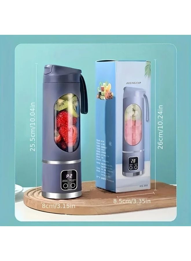 Purple Portable Blender 12 Blades USB Charging Powerful Performance Easy to Clean for Home Work Outdoors Camping Ideal Gift - Image 4