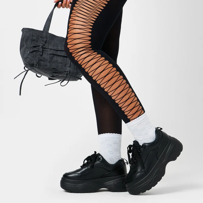 KOI Black Jennie Black Chunky Bubble Trainers for Women | Best Price UAE