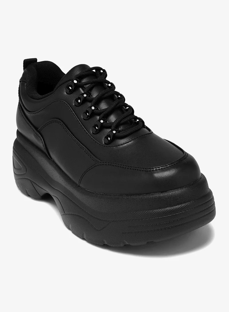 KOI Black Jennie Black Chunky Bubble Trainers for Women | Best Price UAE