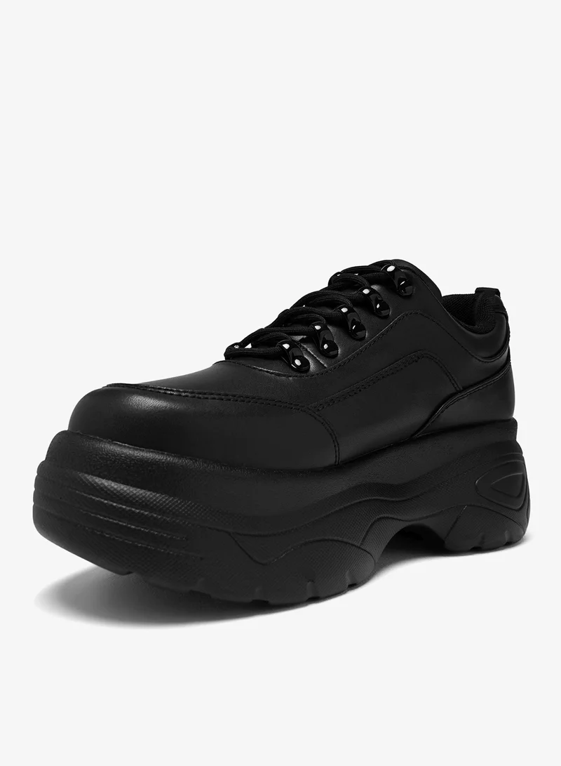 KOI Black Jennie Black Chunky Bubble Trainers for Women | Best Price UAE