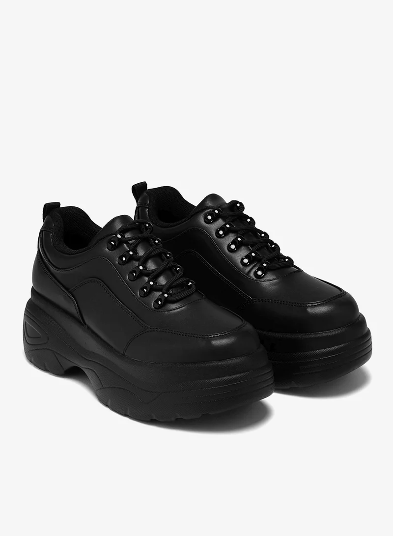 كوي Jennie Black Chunky Bubble Trainers