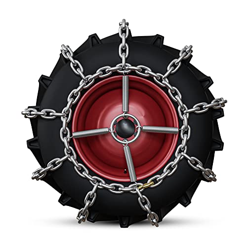 NATIKON مشدات سلسلة الإطارات تناسب 23x10.5x12 جرارات الحدائق راكبي الثلج (1 زوج) - Image 4