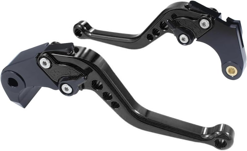 Adsspro CNC Aluminum Short Brake Clutch Levers for GSXR Series Motorbikes (Black) - Image 1
