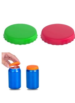 Silicone Can Lids Soda Or Beverage Lid Cover Protector Reusable Covers Cap Saver Stopper Cans Mark Fits Standard Redgreen
