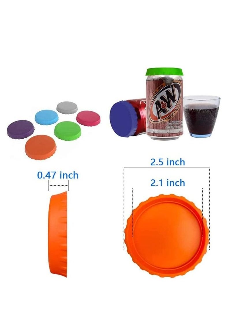 SYOSI - Silicone Can Lids Soda Or Beverage Lid Cover Protector Reusable Covers Cap Saver Stopper Cans Mark Fits Standard Redgreen - Image 1