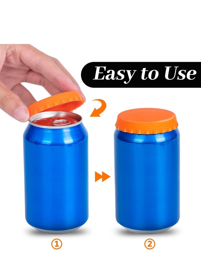 SYOSI - Silicone Can Lids Soda Or Beverage Lid Cover Protector Reusable Covers Cap Saver Stopper Cans Mark Fits Standard Redgreen - Image 1