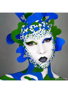 mehron EDGE Face & Body Paint| Professional Water-Activated Face Paint Makeup | Made in the USA | For Cosplay, Halloween, & SFX (Green)  - Image 2