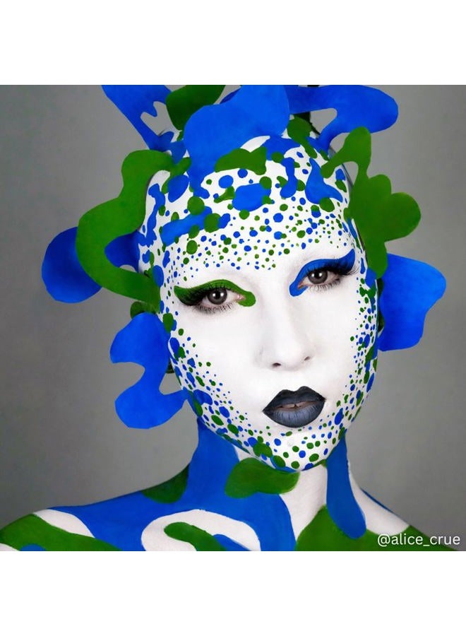 mehron EDGE Face & Body Paint| Professional Water-Activated Face Paint Makeup | Made in the USA | For Cosplay, Halloween, & SFX (Green) - Image 2