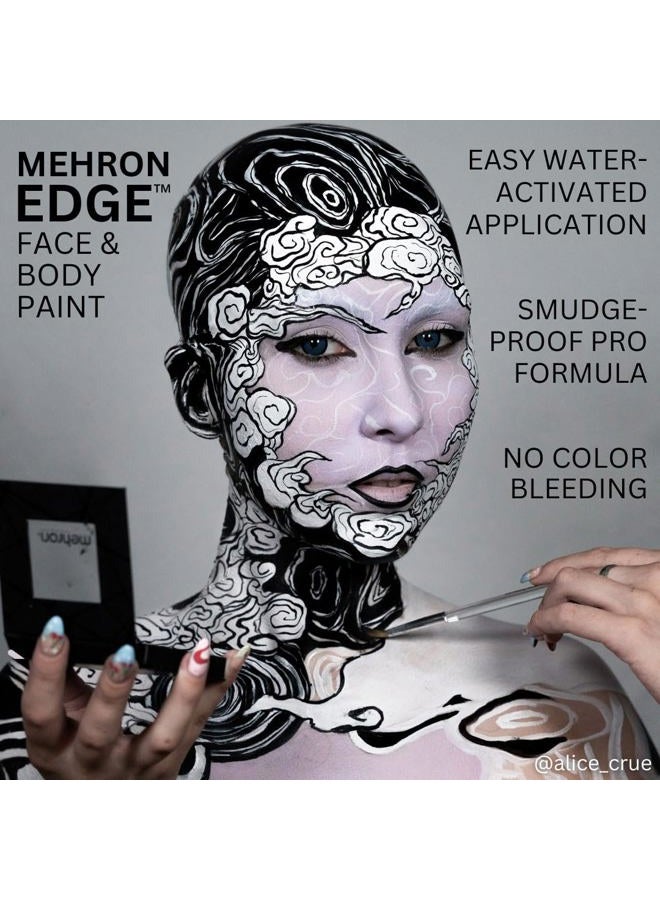 mehron EDGE Face & Body Paint| Professional Water-Activated Face Paint Makeup | Made in the USA | For Cosplay, Halloween, & SFX (Green) - Image 4