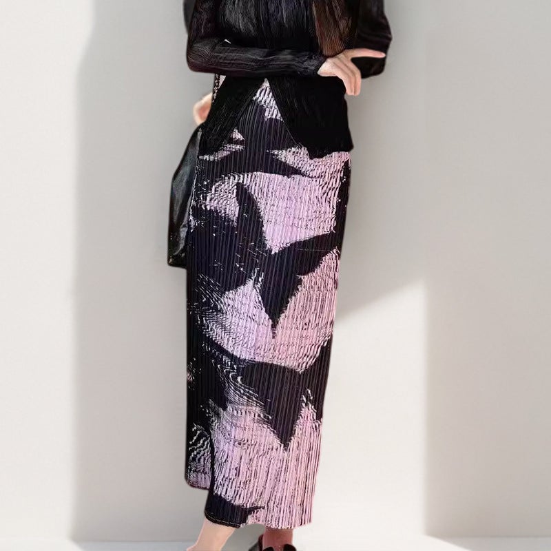 Women's Floral Print Midi Bodycon Stretch Skirt - Image 3